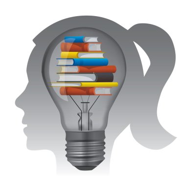 Ders kitapları eğitim kavramı.