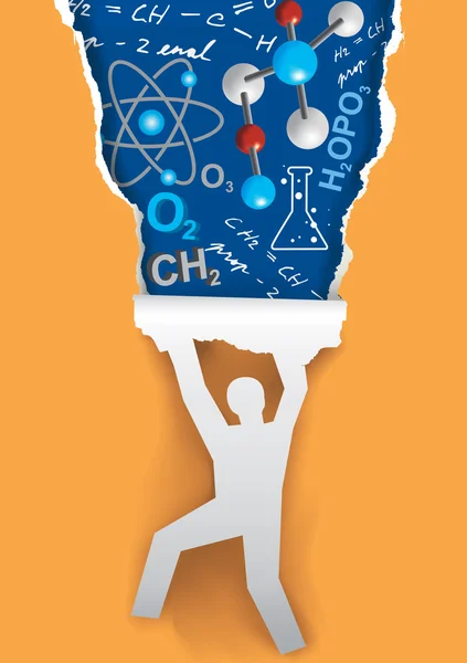 Discover the world of chemistry. — Stock Vector