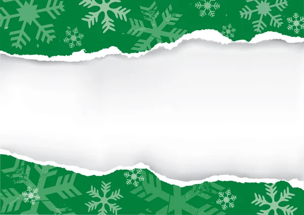 Άρπαξαν πράσινο χριστουγεννιάτικο χαρτί — Διανυσματικό Αρχείο