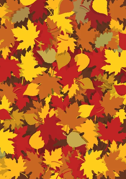 Hojas de otoño fondo. — Vector de stock