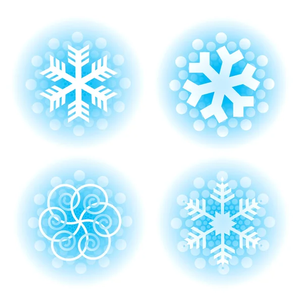 Decoratieve Kerstmis sneeuwvlokken. — Stockvector