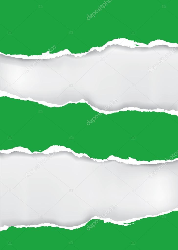 Green ripped paper