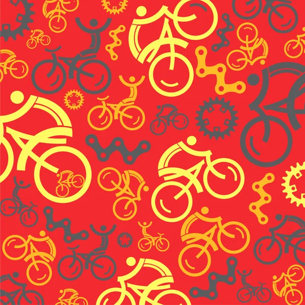 Fond cycliste rouge — Image vectorielle