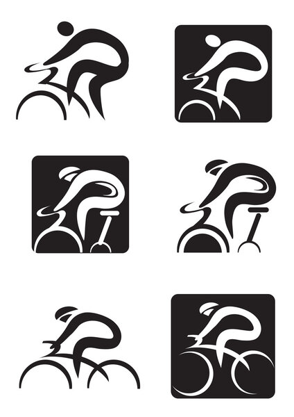 Spinning cycling icons