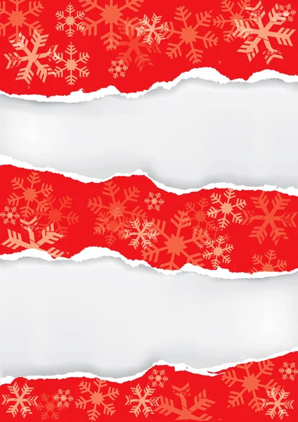 Fond rouge flocons de neige grunge — Image vectorielle