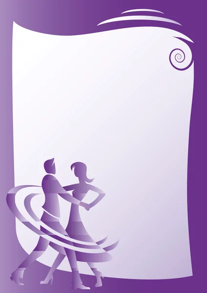 ボールのダンスの招待状カードのテンプレート — ストックベクタ