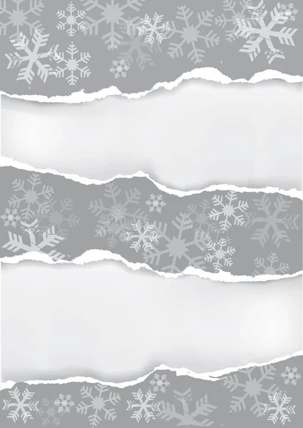 Серый рождественский рваный бумажный фон — стоковый вектор