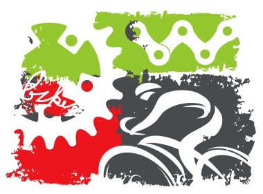 Grunge cycling background