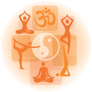 Yoga kutsal kişilerin resmi kolaj