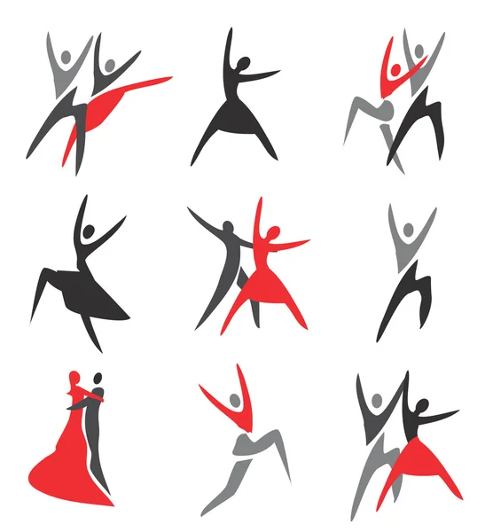 Dance icons — Stock Vector