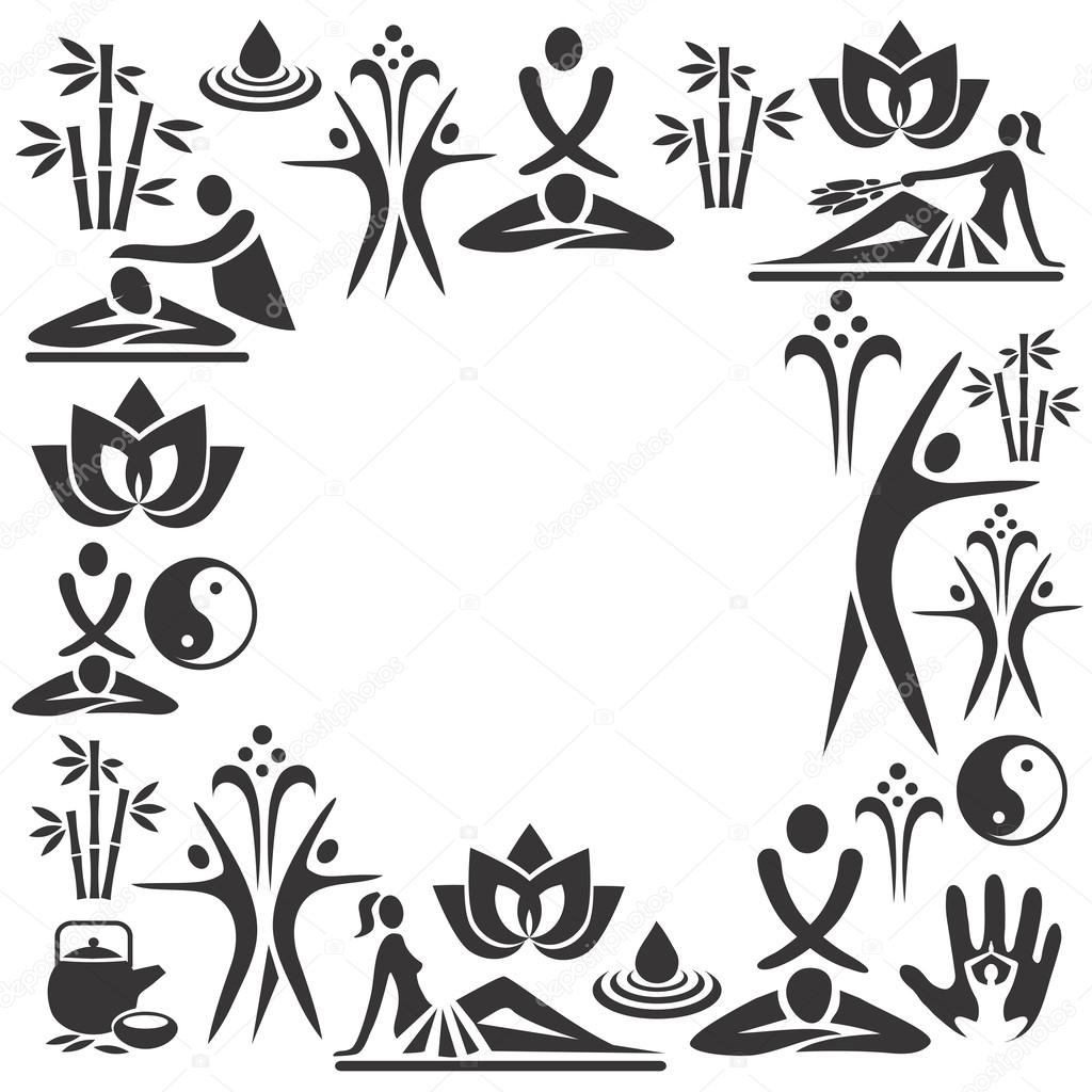 Spa massage decorative frame Stock Vector by chachar 62849801