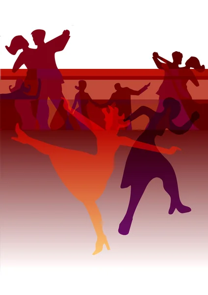 Fête de danse invitation fond — Image vectorielle