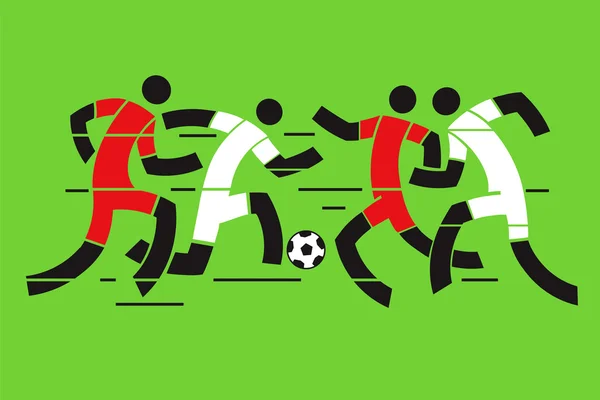 Soccer players — Stock Vector