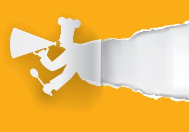 Kağıt Şef megafon ile