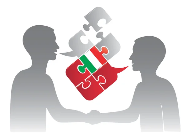 İş İtalyan iletişim — Stok Vektör