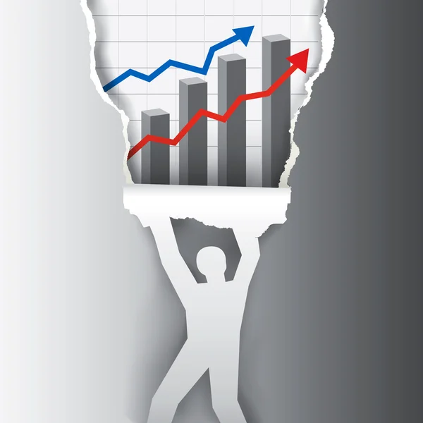 Jaarverslag ontdekken. — Stockvector