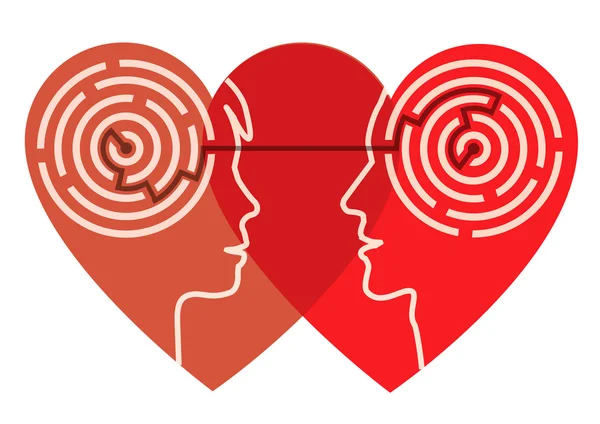 Psikologi Cinta - Stok Vektor