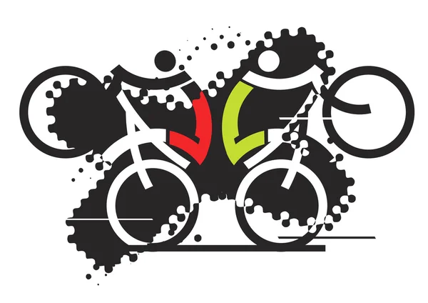 Freestyle cyklister — Stock vektor