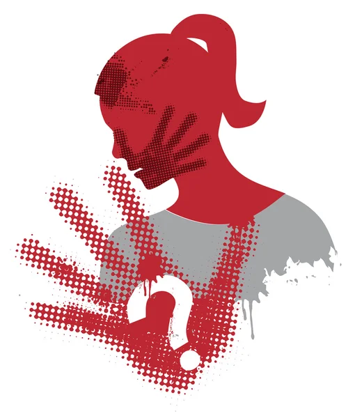 Violencia contra la mujer . — Vector de stock