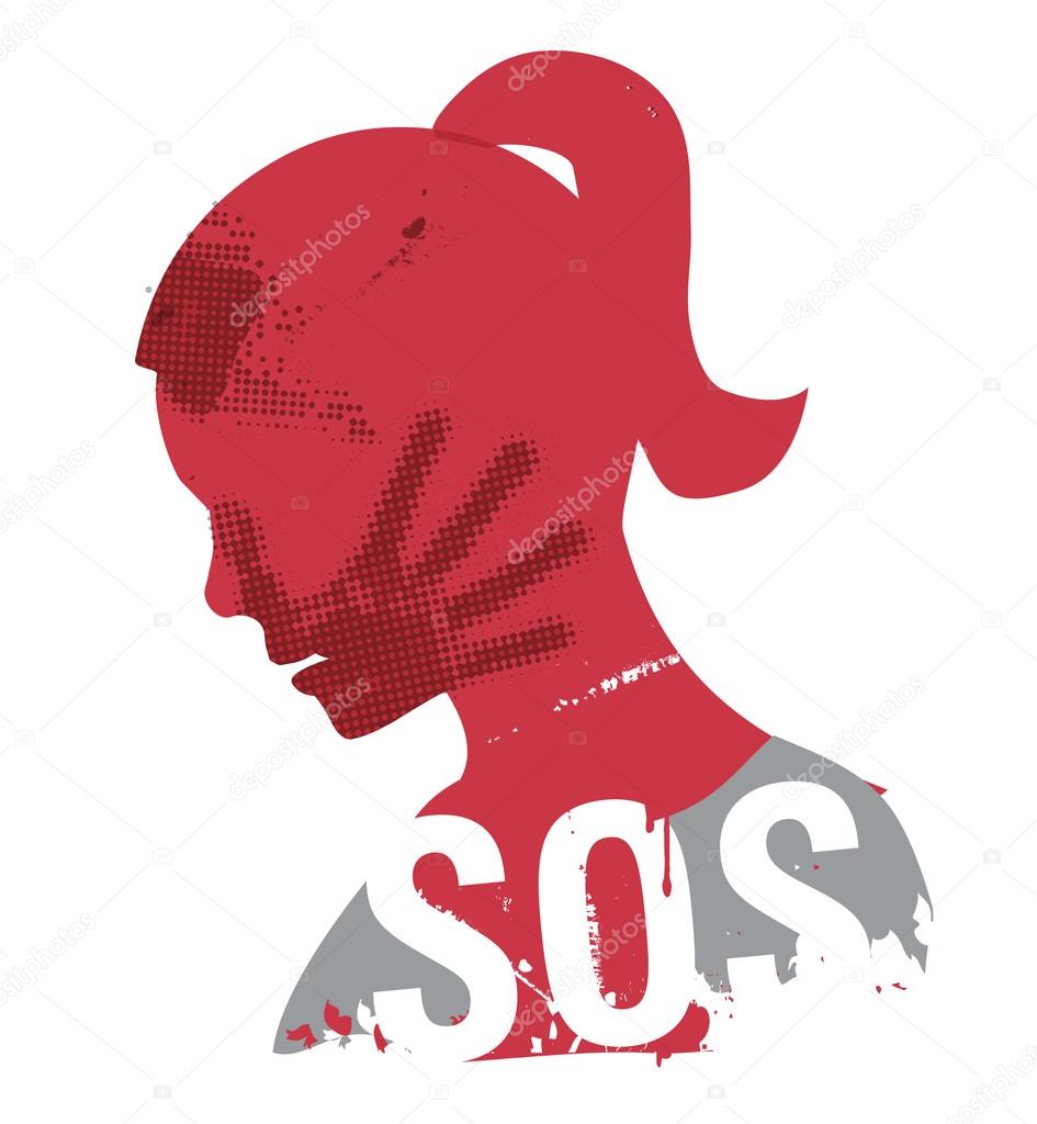 SOS Violence against woman.