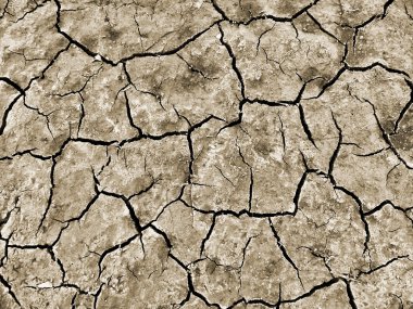 Kuru ve kırık dünya.