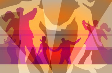 Ballroom dancing and dance party background. clipart