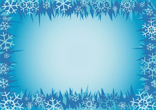 Dekorativní rám zimní — Stockový vektor