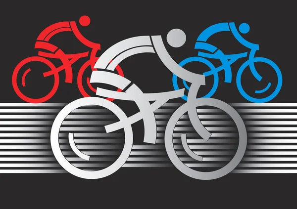 Soyut bisikletçi yarışçılar. — Stok Vektör