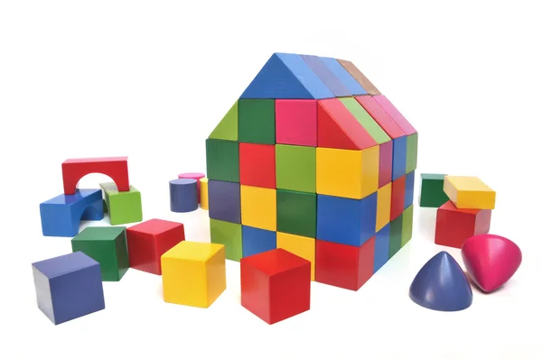 Toy block house — Stock Photo, Image