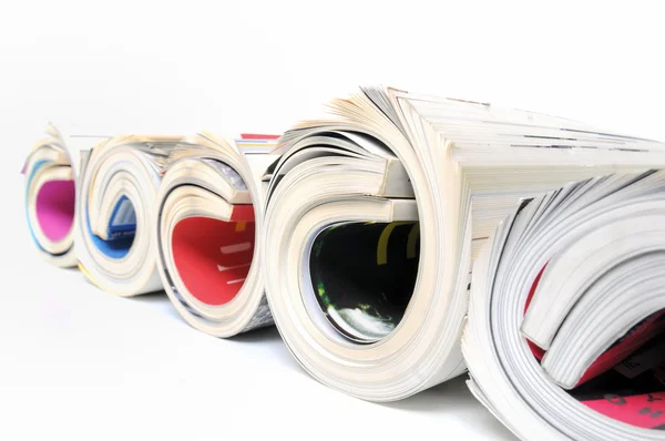 Rolled up magazines — Stock Photo, Image