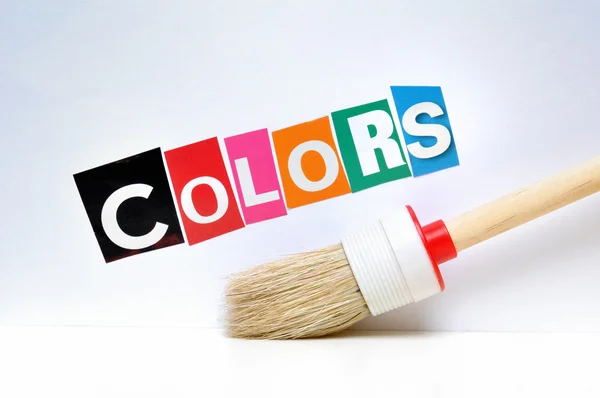 페인트 브러시 및 색 — 스톡 사진
