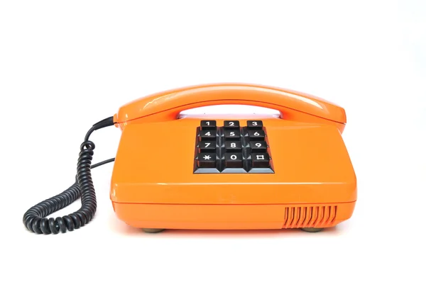 Telefone retro no fundo branco — Fotografia de Stock