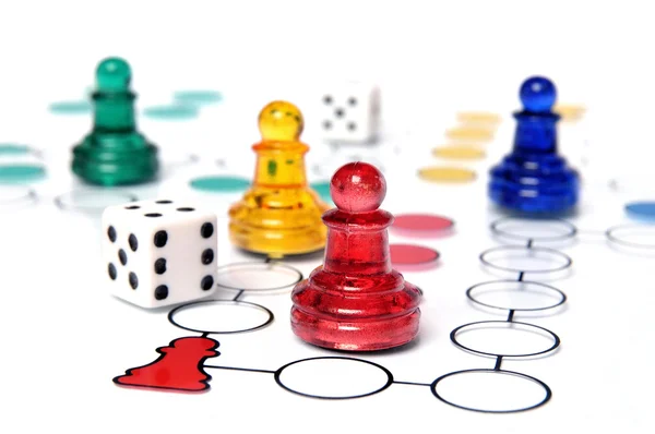 Playing ludo game — Stock Photo, Image