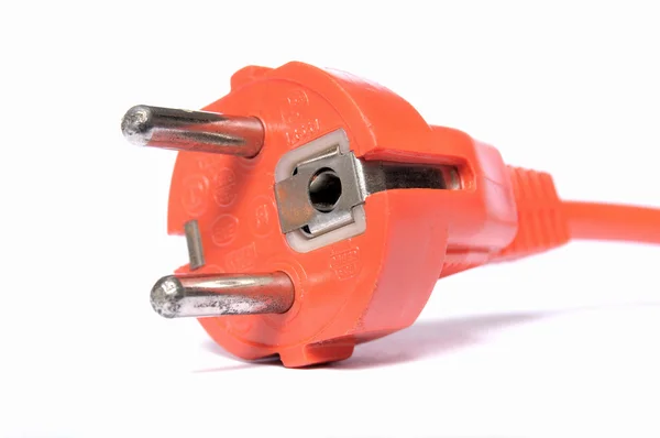 Orange power plug — Stock Photo, Image