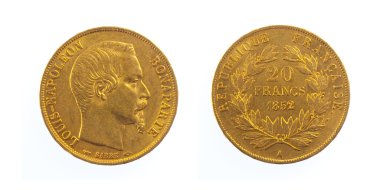 Golden French Coin clipart