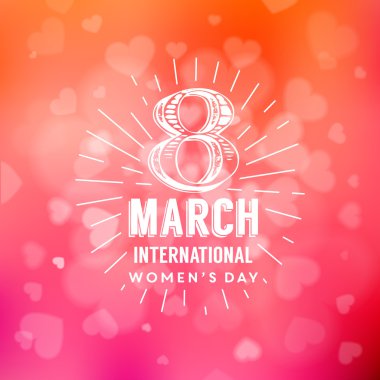 Mutlu Kadınlar Günü tebrik kartı vektör