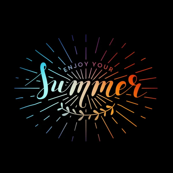 Zomer belettering illustratie — Stockvector