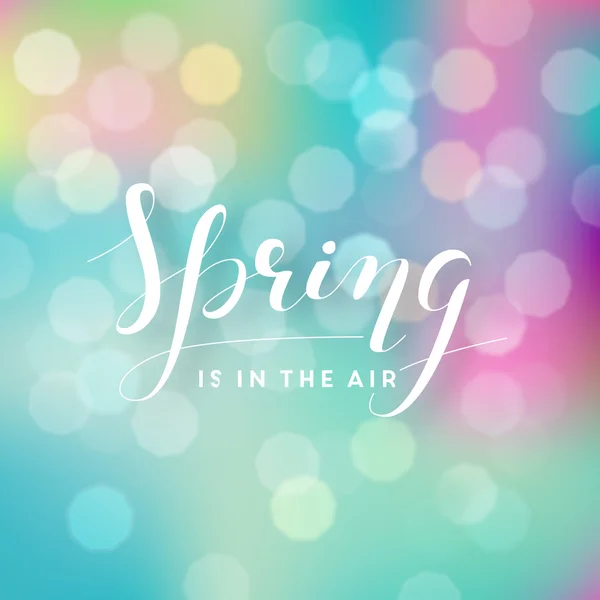 Prachtige lente belettering — Stockvector