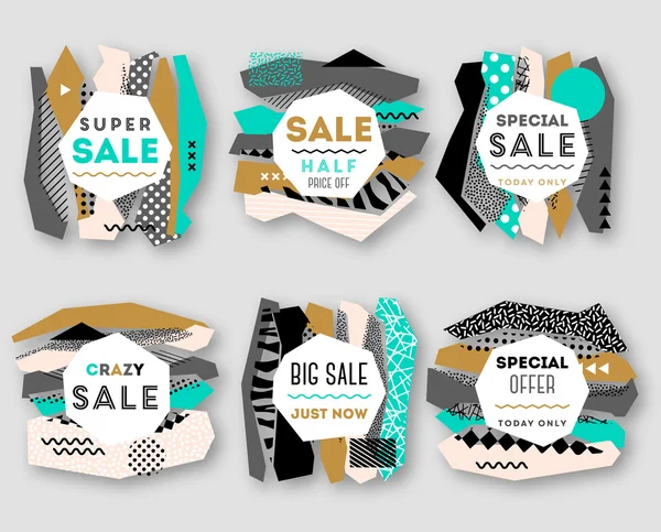 Conjunto de tarjetas de venta — Vector de stock