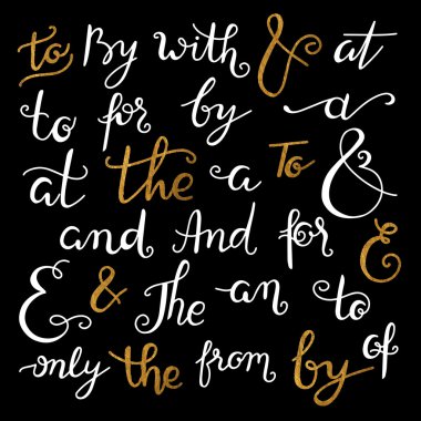 Elle çizilmiş catchwords ve işaretleri