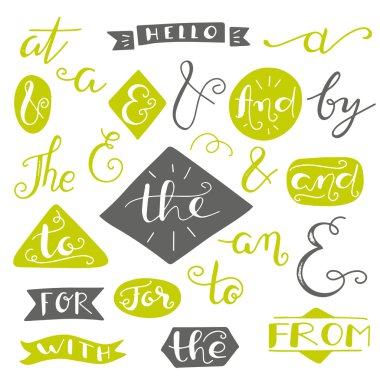 Elle çizilmiş catchwords ve işaretleri