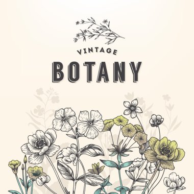 Vintage çiçek şekil