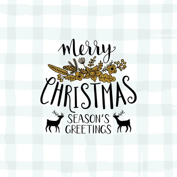 Tarjeta de felicitación de Navidad. — Vector de stock