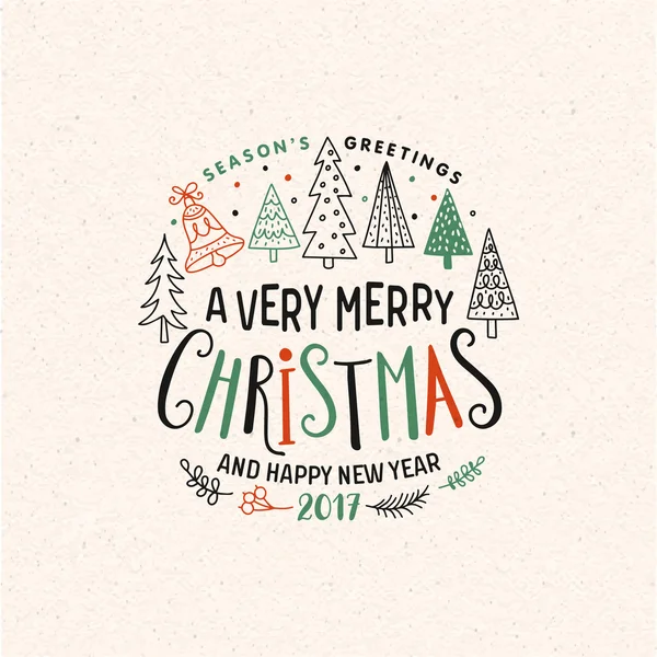 クリスマスグリーティングカード. — ストックベクタ