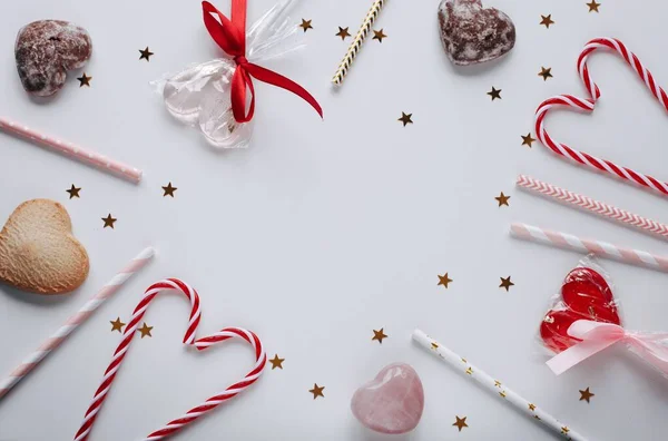 Piso Yacía Fotografía Romántica Sobre Fondo Natural Linda Tarjeta Felicitación — Foto de Stock