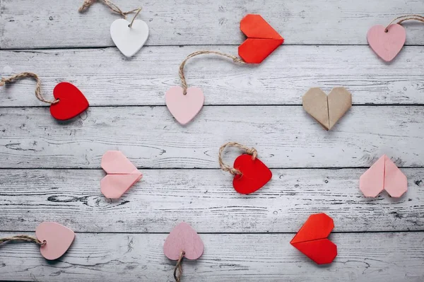 Piso Yacía Fotografía Romántica Sobre Fondo Natural Linda Tarjeta Felicitación — Foto de Stock