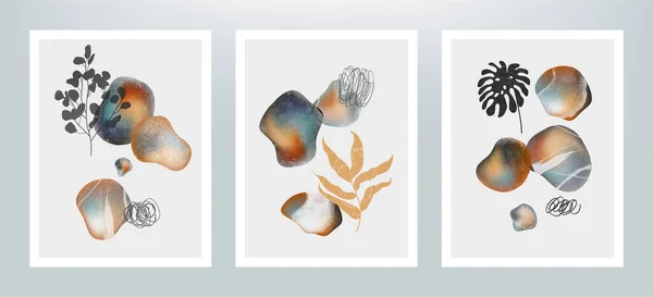 Abstract Illustration Pebbles Stones Different Textures — Stockový vektor