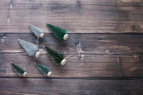 Schöne Weihnachten Holz Hintergrund Fotografie Von Oben — Stockfoto