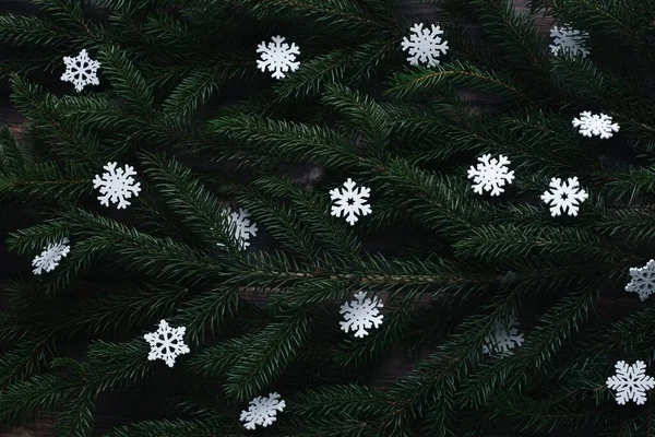 Nyaralás Háttér Karácsonyfa Ágak Háttér Stock Kép