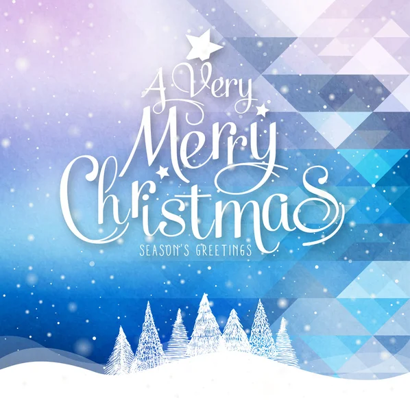 Christmas wenskaart. merry christmas belettering — Stockvector